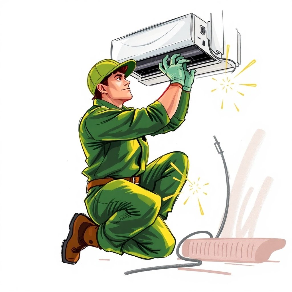 Técnico de Climatización en Acción: Reparación de Sistemas de Aire Acondicionado